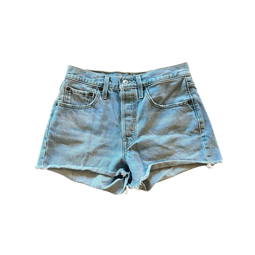 Levi’s 501 High Rise Button Fly Cut Off Denim Shorts | 26R